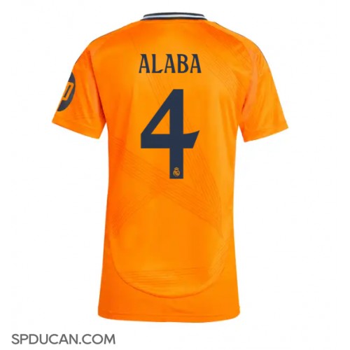 Zenski Nogometni Dres Real Madrid David Alaba #4 Gostujuci 2024-25 Kratak Rukav